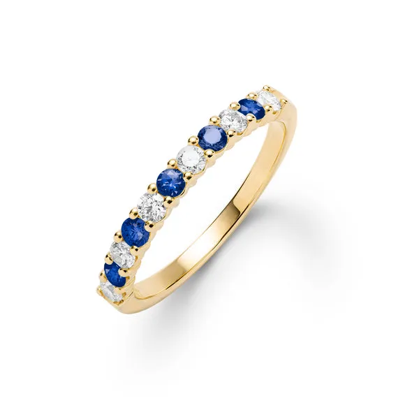Personalized Rosecliff Birthstone Stackable Ring in 14k Gold sold by Haverhill