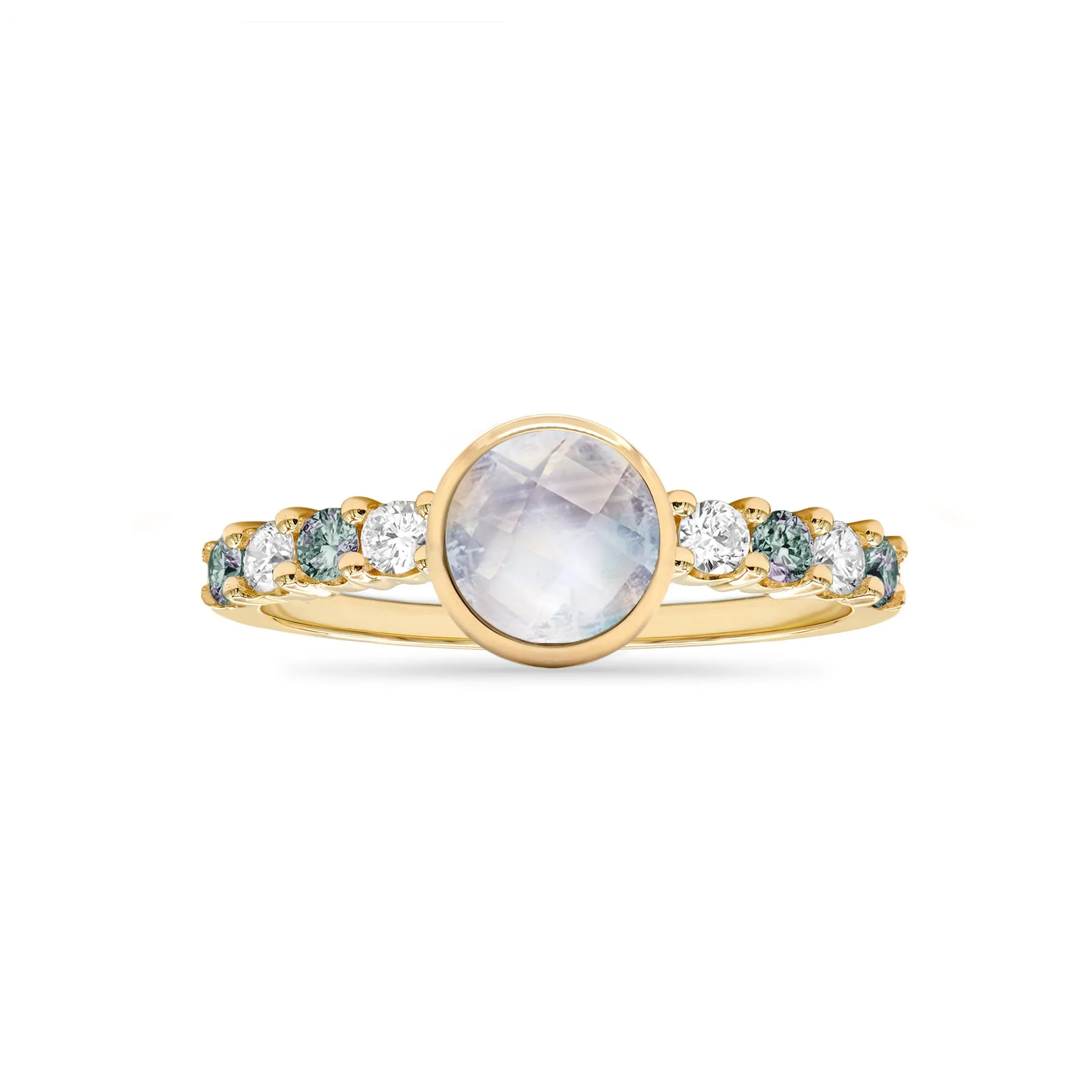 Rosecliff Grand Moonstone Ring in 14k Gold (June) sold by Haverhill product image thumbnail 4