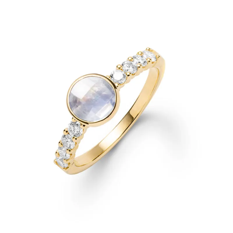 Rosecliff Grand Moonstone Ring in 14k Gold (June) sold by Haverhill