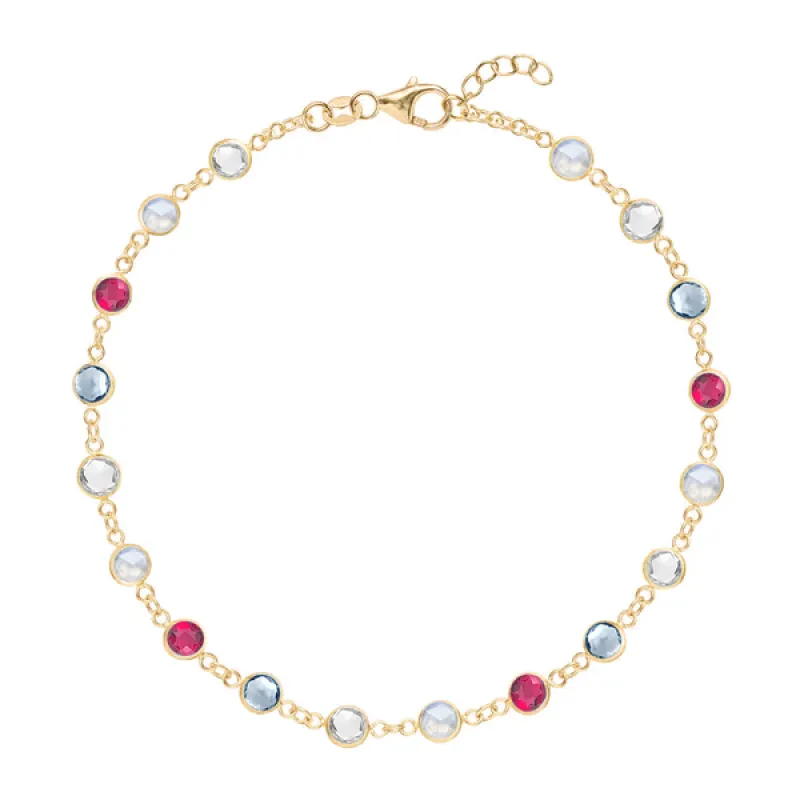 Personalized Newport Birthstone Bracelet in 14k Gold sold by Haverhill