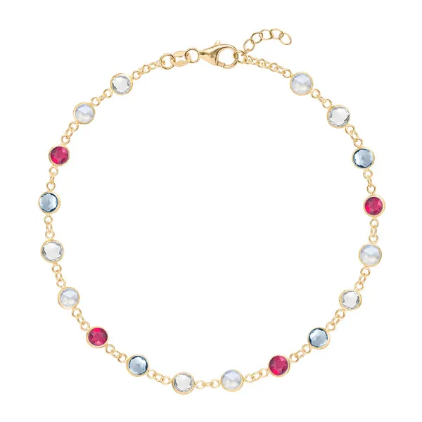 Personalized Newport Birthstone Bracelet in 14k Gold sold by Haverhill