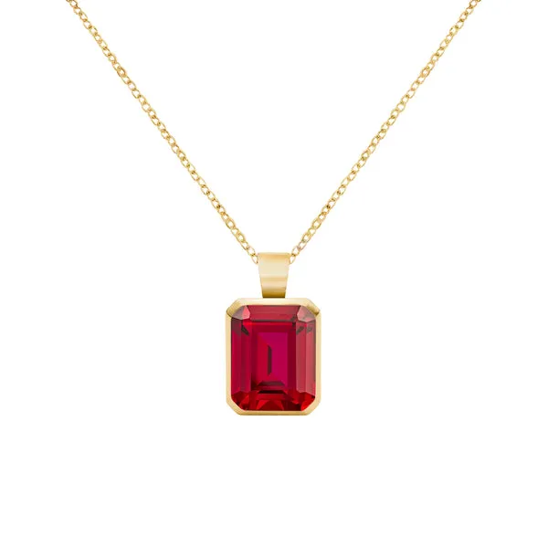 Warren Ruby Pendant in 14k Gold (July) sold by Haverhill
