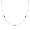 Personalized Classic 3 Birthstone Necklace in 14k Gold sold by Haverhill
