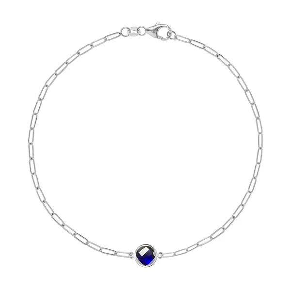 Personalized Grand 1 Birthstone Adelaide Mini Bracelet in 14k Gold sold by Haverhill
