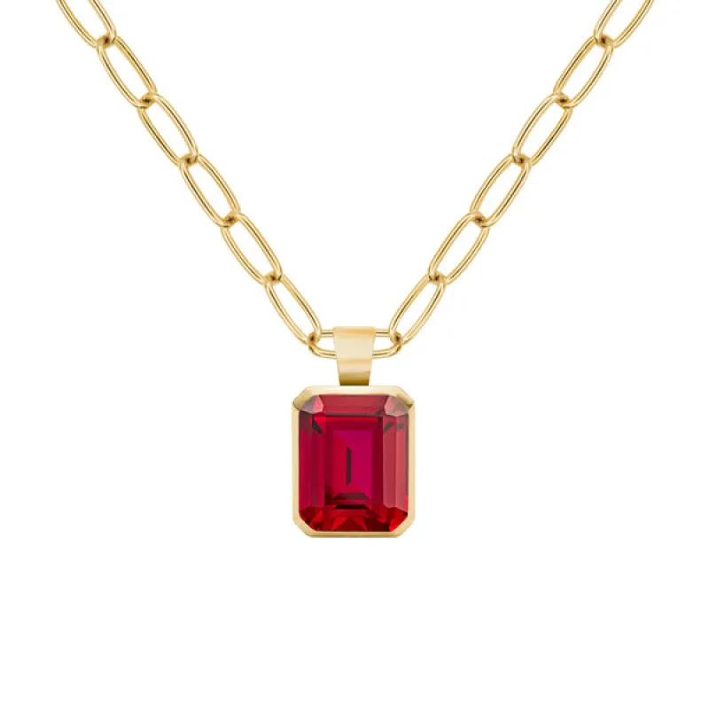 Warren Ruby Pendant in 14k Gold (July) sold by Haverhill