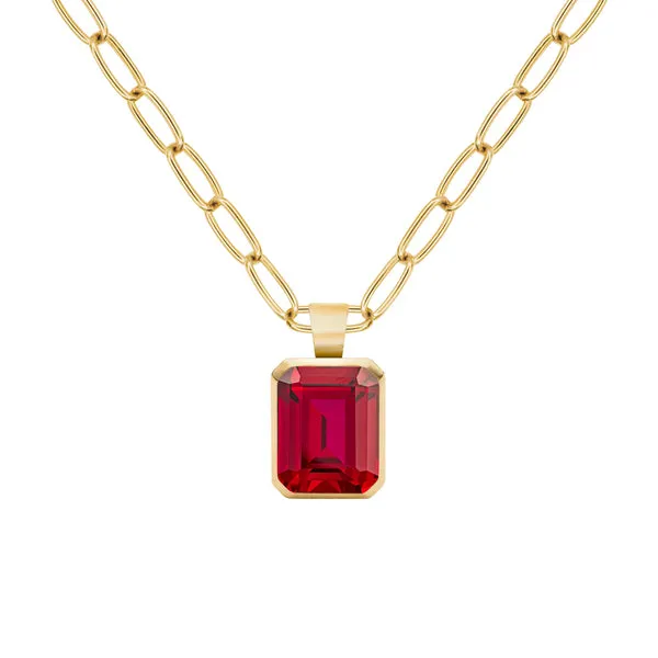 Warren Ruby Pendant in 14k Gold (July) sold by Haverhill