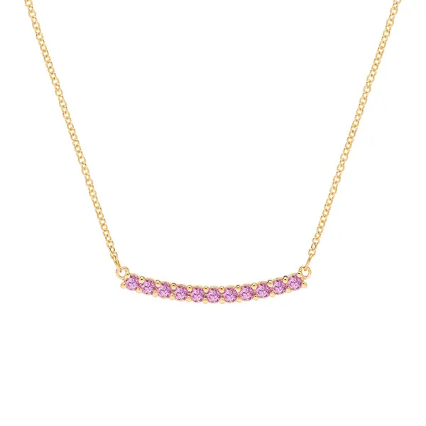 Personalized Rosecliff Bar Necklace in 14k Gold sold by Haverhill