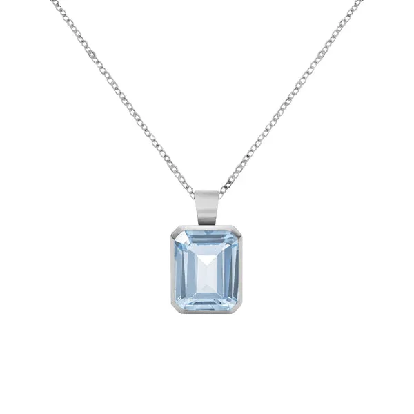 Warren Aquamarine Pendant in 14k Gold (March) sold by Haverhill