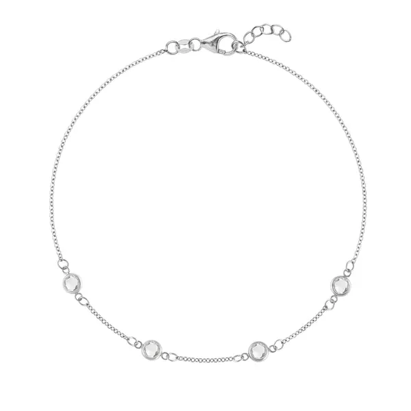 Personalized Classic 4 Birthstone Bracelet in 14k Gold sold by Haverhill