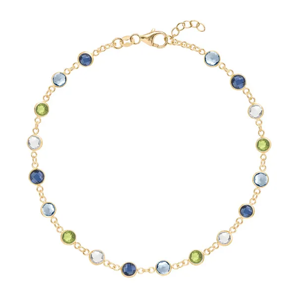 Personalized Newport Birthstone Bracelet in 14k Gold sold by Haverhill