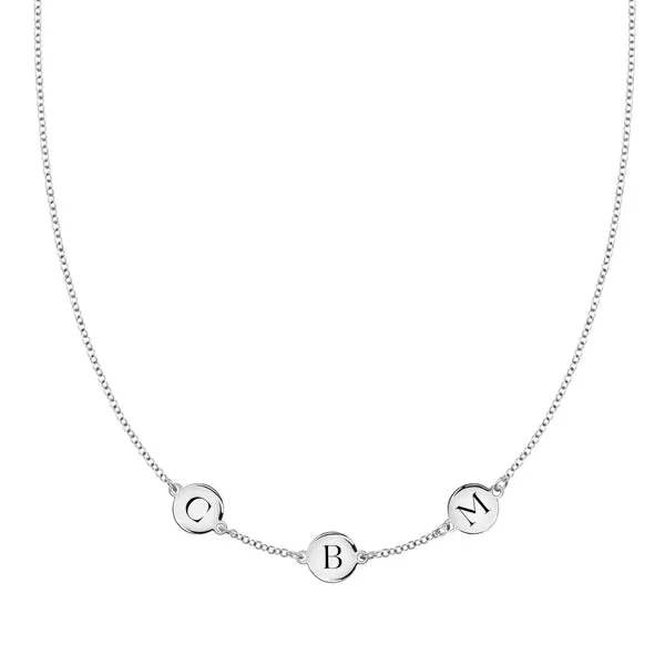 Personalized 3 Letter Necklace in 14k Gold (Single Spacing) sold by Haverhill