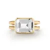 Personalized Warren Horizontal Birthstone Ring in 14k Gold sold by Haverhill