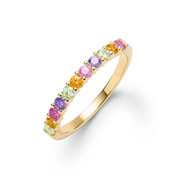 Personalized Rosecliff Birthstone Stackable Ring in 14k Gold sold by Haverhill