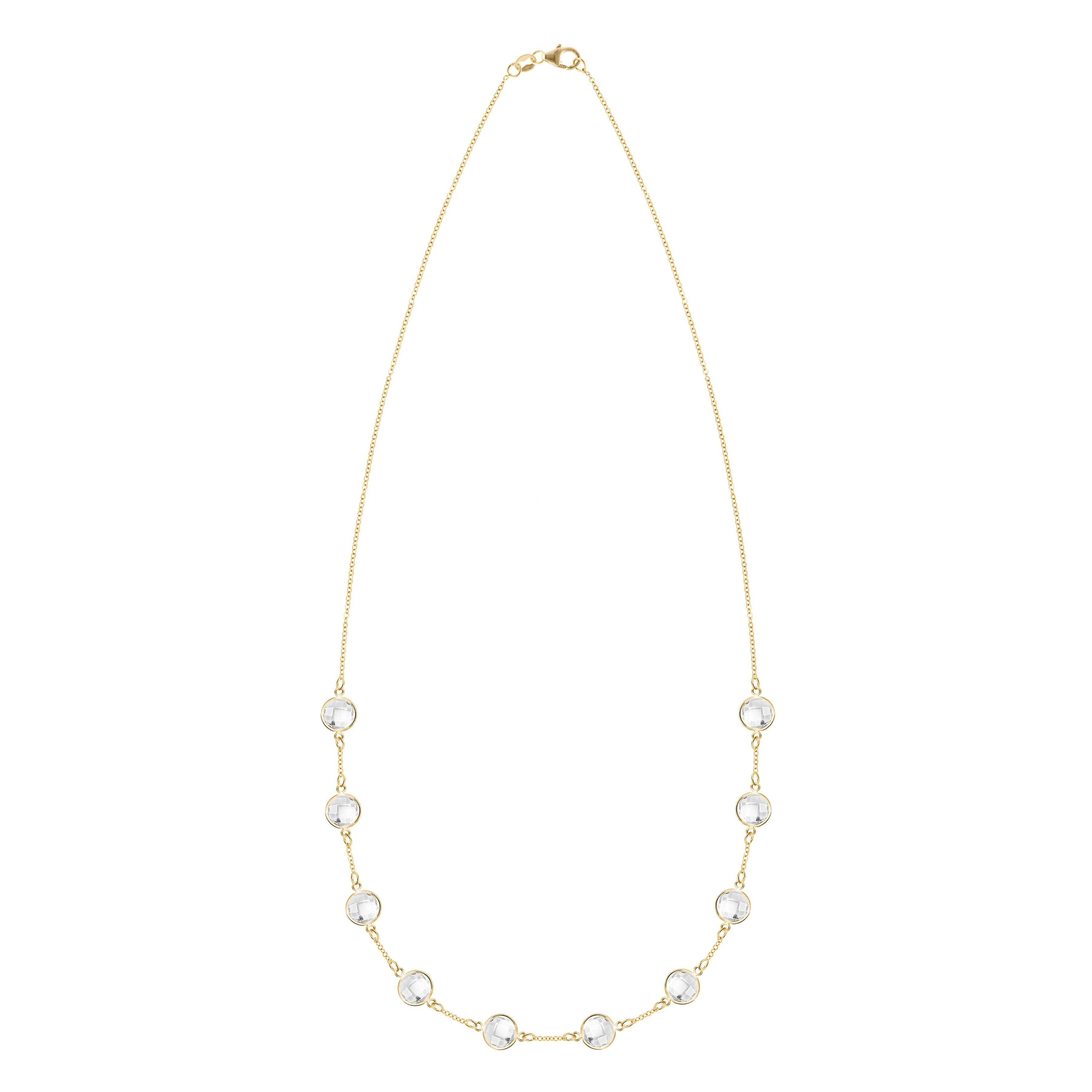 Personalized Grand 10 Birthstone Necklace in 14k Gold sold by Haverhill product image thumbnail 4