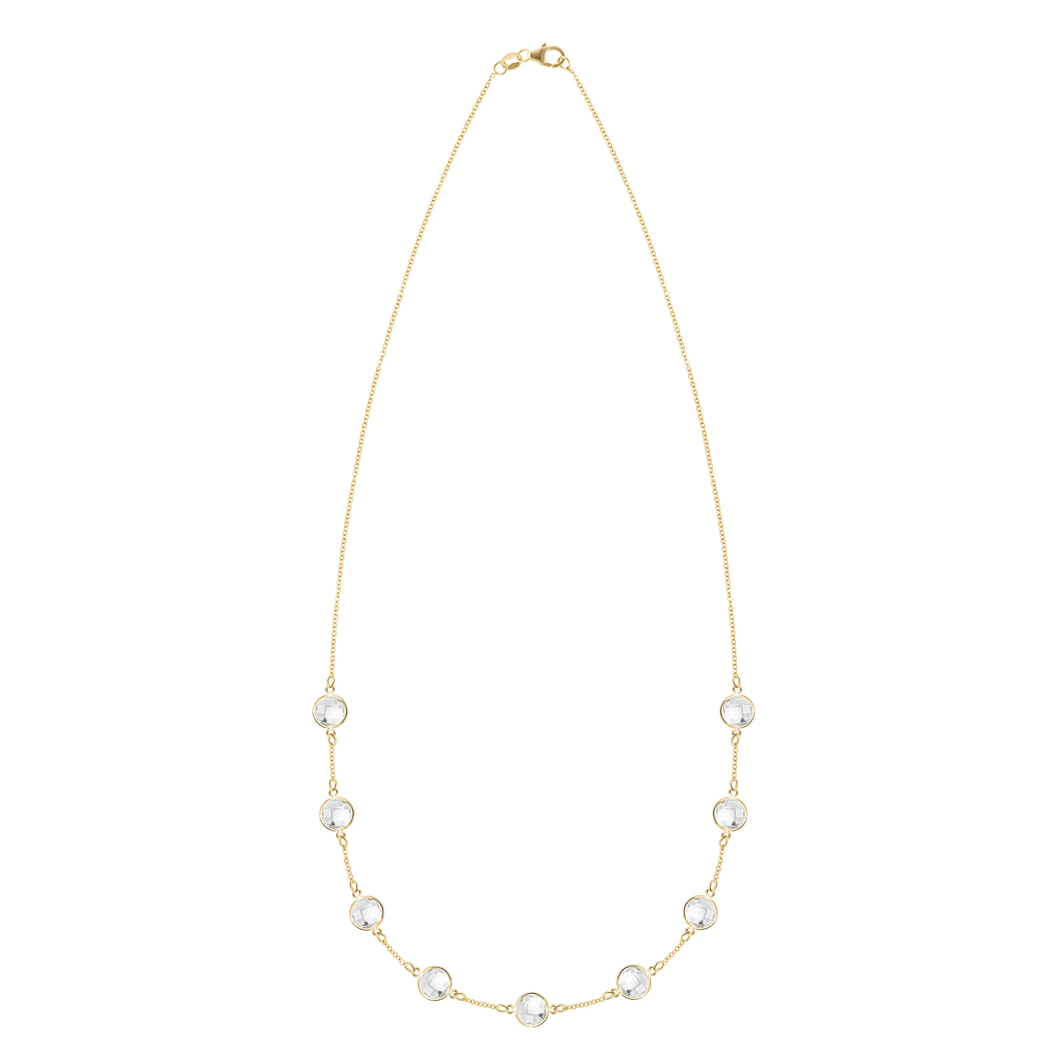 Personalized Grand 9 Birthstone Necklace in 14k Gold sold by Haverhill product image thumbnail 4