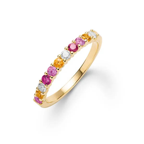 Personalized Rosecliff Birthstone Stackable Ring in 14k Gold sold by Haverhill