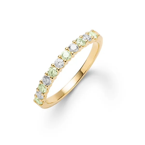 Personalized Rosecliff Birthstone Stackable Ring in 14k Gold sold by Haverhill