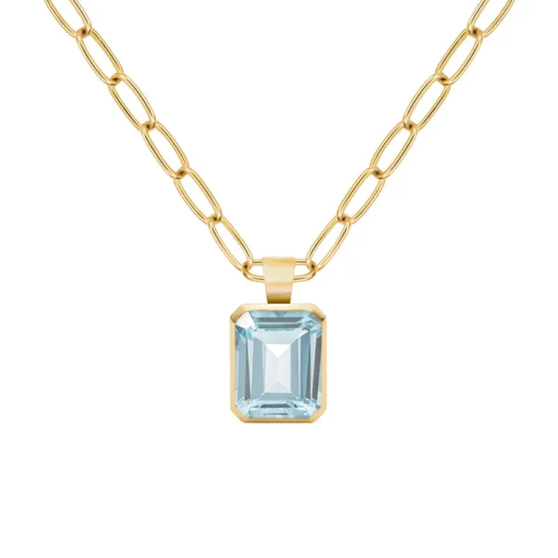 Warren Nantucket Blue Topaz Pendant in 14k Gold (December) sold by Haverhill