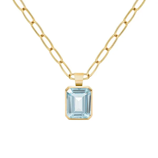 Warren Nantucket Blue Topaz Pendant in 14k Gold (December) sold by Haverhill