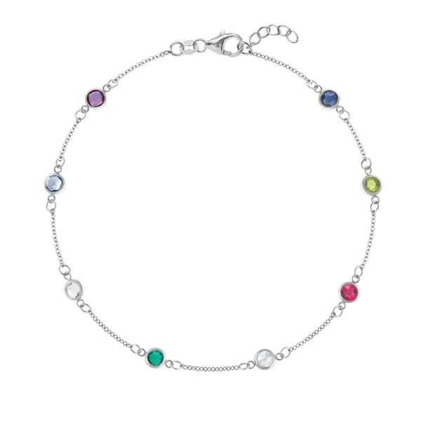 Personalized Classic 8 Birthstone Bracelet in 14k Gold sold by Haverhill