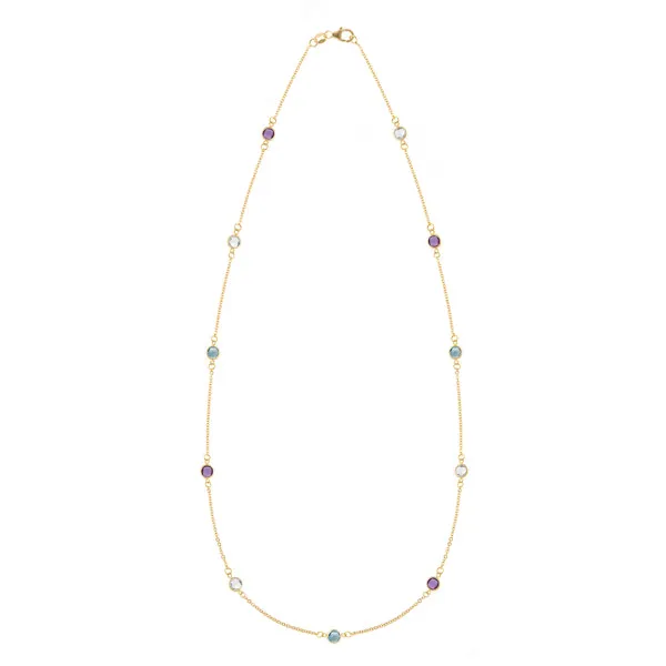 Personalized Bayberry 11 Birthstone Necklace in 14k Gold sold by Haverhill