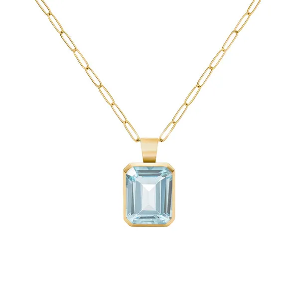 Warren Nantucket Blue Topaz Pendant in 14k Gold (December) sold by Haverhill