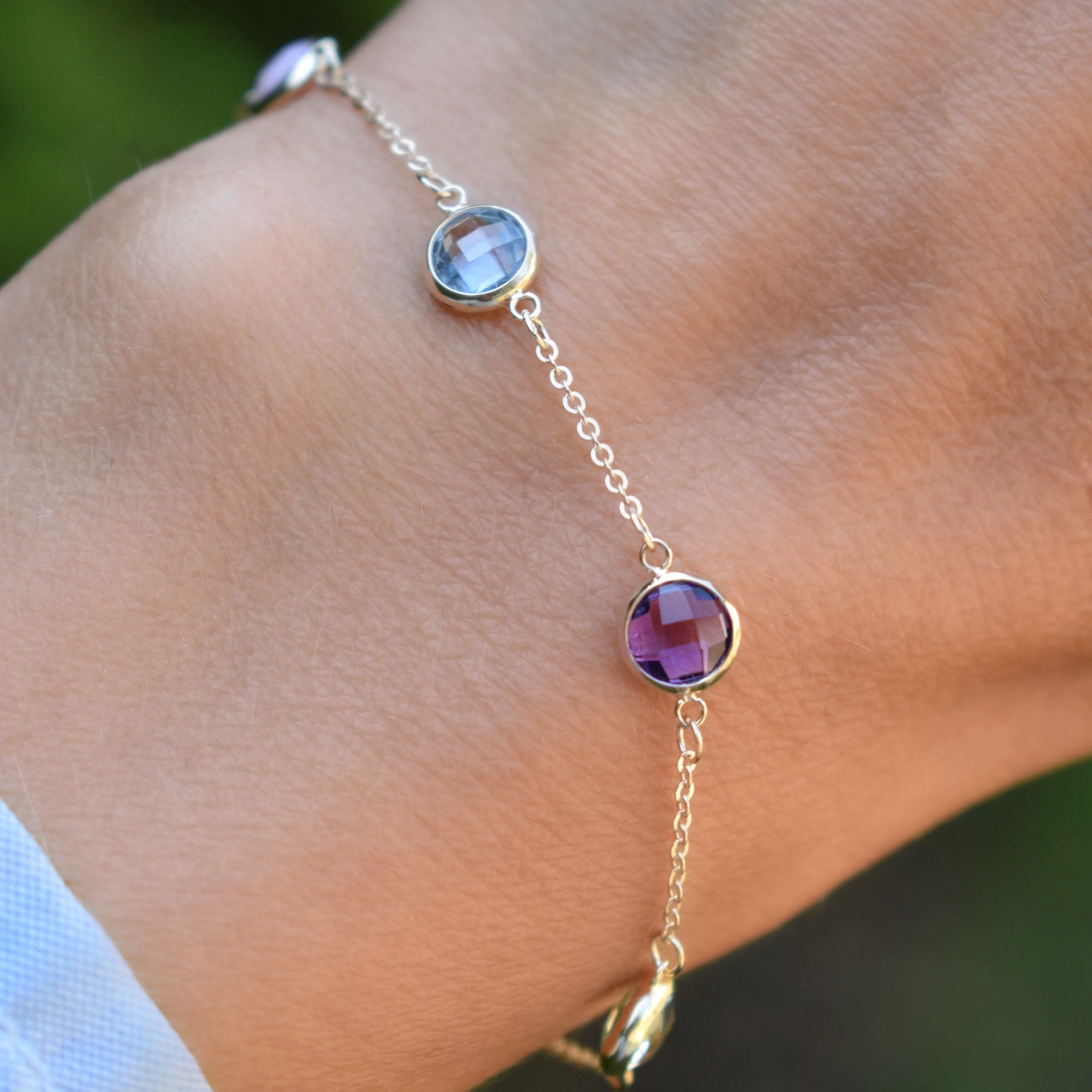 Personalized Grand 4 Birthstone Bracelet in 14k Gold sold by Haverhill product image thumbnail 3