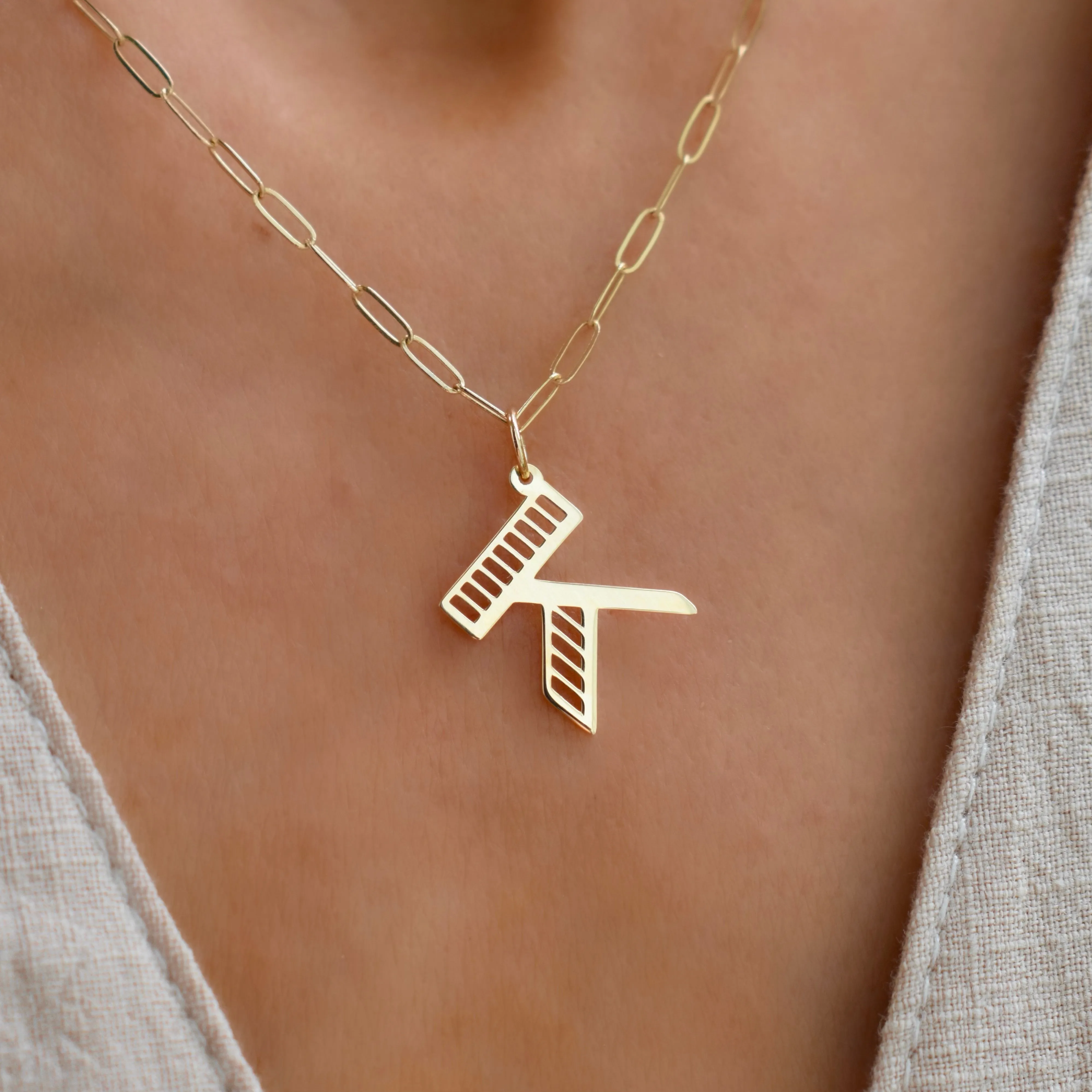 Essex Letter K Pendant in 14k Gold sold by Haverhill product image thumbnail 3