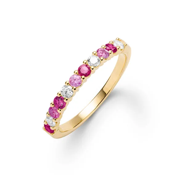 Personalized Rosecliff Birthstone Stackable Ring in 14k Gold sold by Haverhill