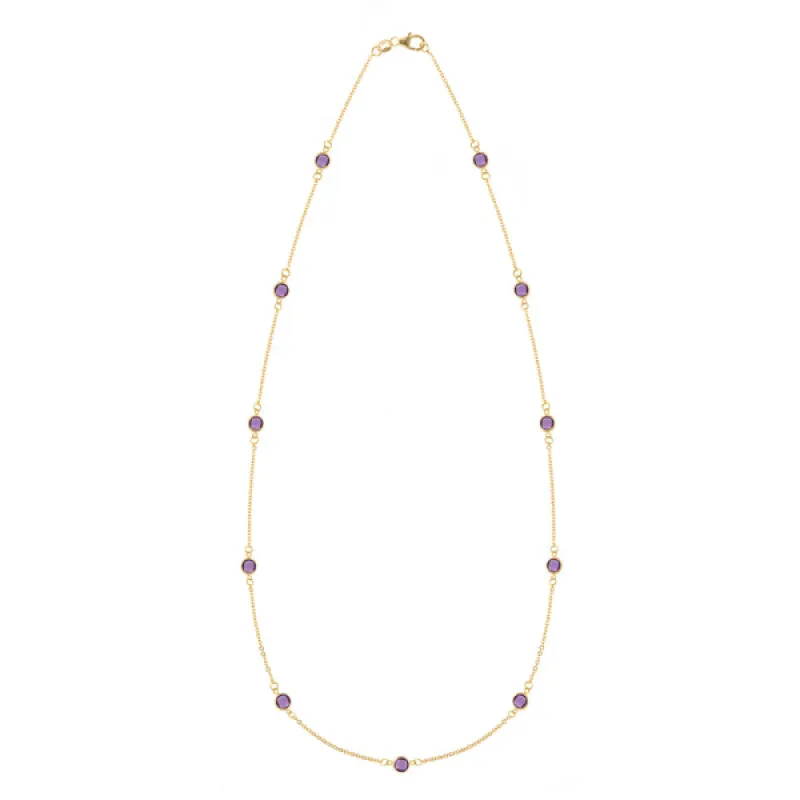 Personalized Bayberry 11 Birthstone Necklace in 14k Gold sold by Haverhill