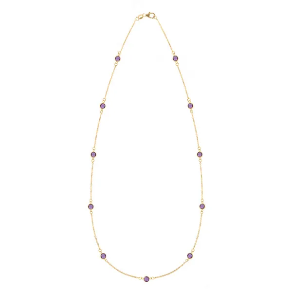 Personalized Bayberry 11 Birthstone Necklace in 14k Gold sold by Haverhill