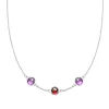 Personalized Grand 3 Birthstone Necklace in 14k Gold sold by Haverhill