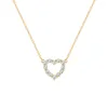 Personalized Rosecliff Small Heart Birthstone Necklace in 14k Gold sold by Haverhill