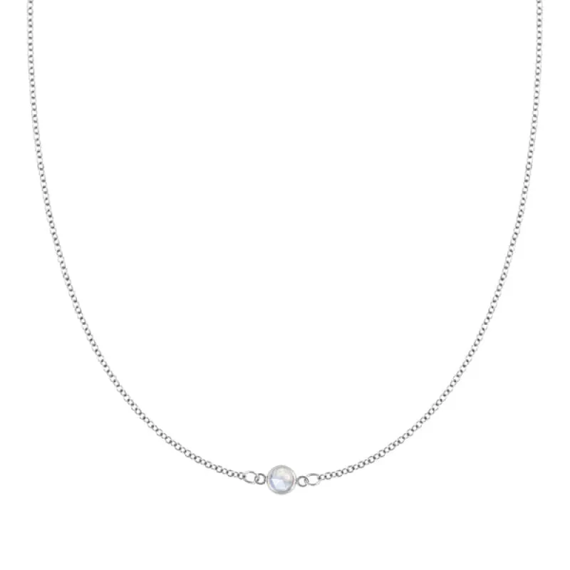 Personalized Classic 1 Birthstone Necklace in 14k Gold sold by Haverhill