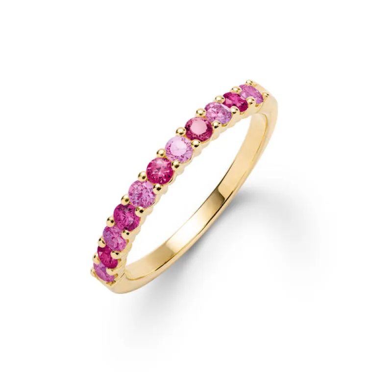 Personalized Rosecliff Birthstone Stackable Ring in 14k Gold sold by Haverhill