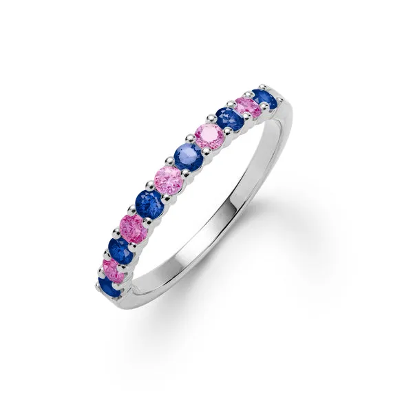 Personalized Rosecliff Birthstone Stackable Ring in 14k Gold sold by Haverhill