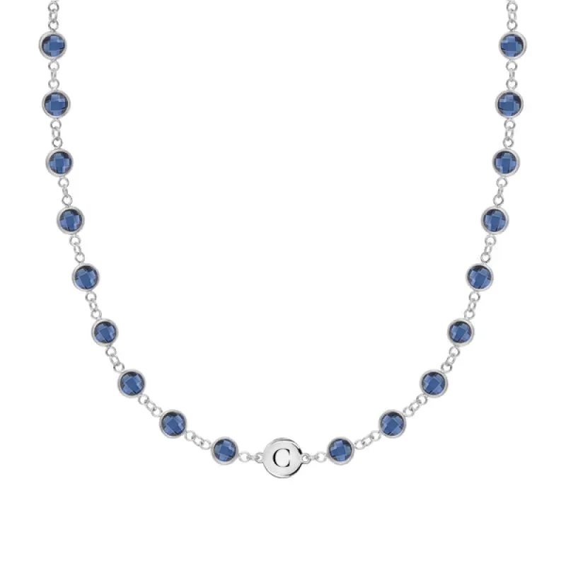 Personalized Newport 1 Letter Birthstone Necklace in 14k Gold sold by Haverhill