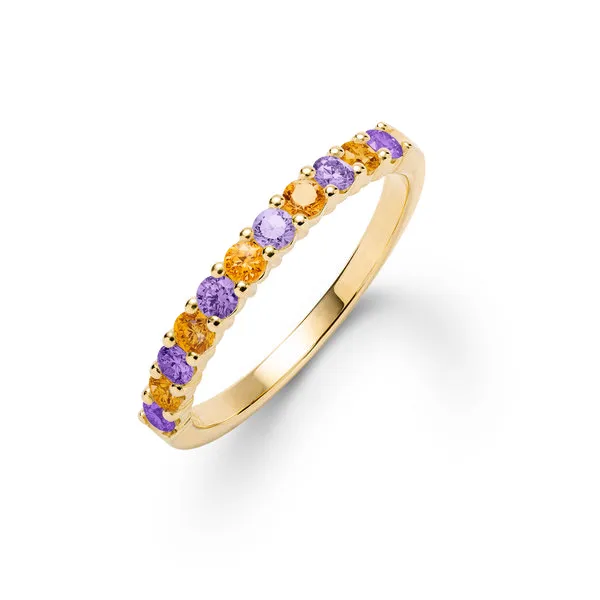 Personalized Rosecliff Birthstone Stackable Ring in 14k Gold sold by Haverhill