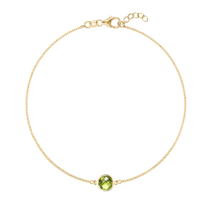 Personalized Grand 1 Birthstone Bracelet in 14k Gold sold by Haverhill