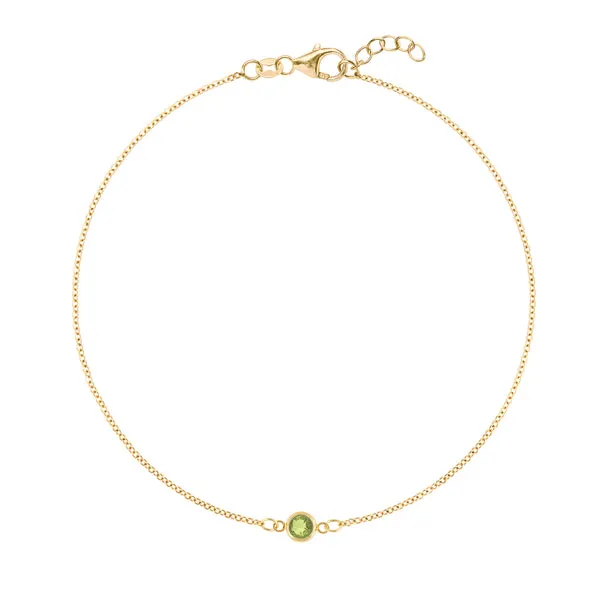 Personalized Classic 1 Birthstone Bracelet in 14k Gold sold by Haverhill