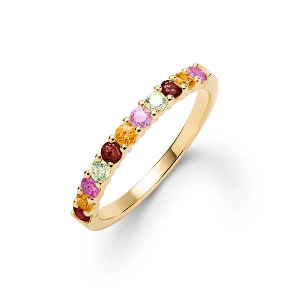Personalized Rosecliff Birthstone Stackable Ring in 14k Gold sold by Haverhill