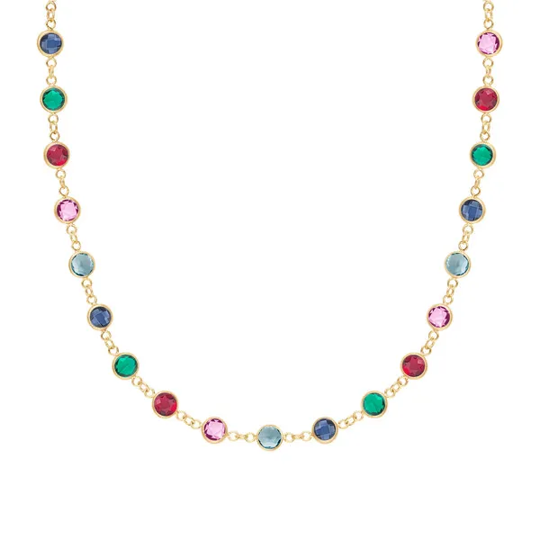 Personalized Newport Birthstone Necklace in 14k Gold sold by Haverhill