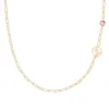 Personalized Capricorn & Birthstone Necklace on Adelaide Mini in 14k Gold sold by Haverhill