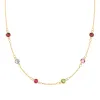 Personalized Classic 6 Birthstone Necklace in 14k Gold sold by Haverhill