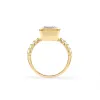 Personalized Warren Vertical Birthstone Ring with Accent Stones in 14k Gold sold by Haverhill