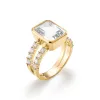 Personalized Warren Vertical Birthstone Ring with Accent Stones in 14k Gold sold by Haverhill