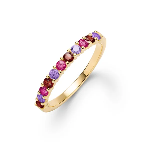 Personalized Rosecliff Birthstone Stackable Ring in 14k Gold sold by Haverhill