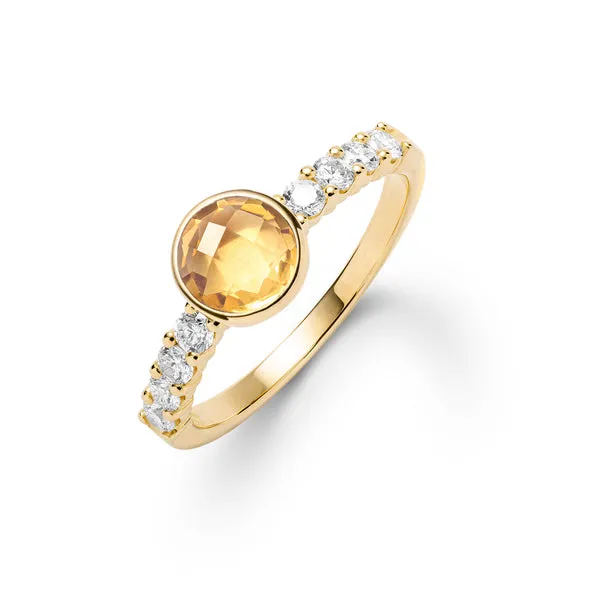 Rosecliff Grand Citrine Ring in 14k Gold (November) sold by Haverhill