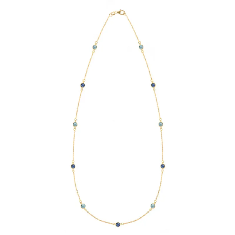 Personalized Bayberry 11 Birthstone Necklace in 14k Gold sold by Haverhill