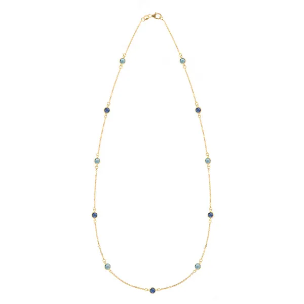 Personalized Bayberry 11 Birthstone Necklace in 14k Gold sold by Haverhill